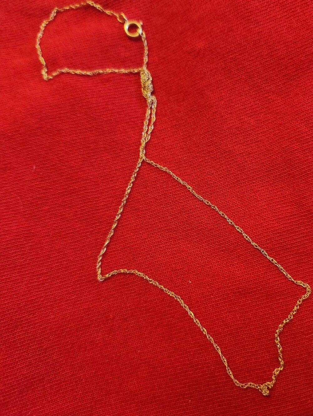 14 Kt Solid YELLOW GOLD NECKLACE That's TANGLED 16" (but poss.18", uncertain!) - Picture 7 of 10